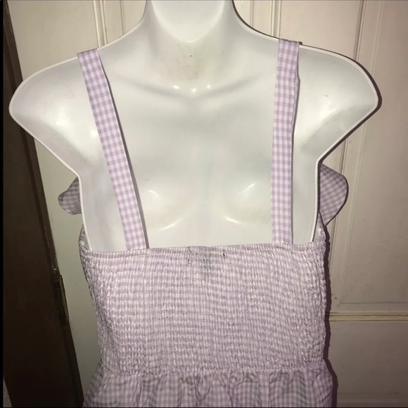 Purple lightweight plaid tartan sundress - Picture 5 of 8